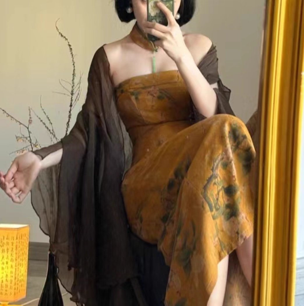 Butterfly Sheer Layered Shawl – Lightweight Flowing Overlay