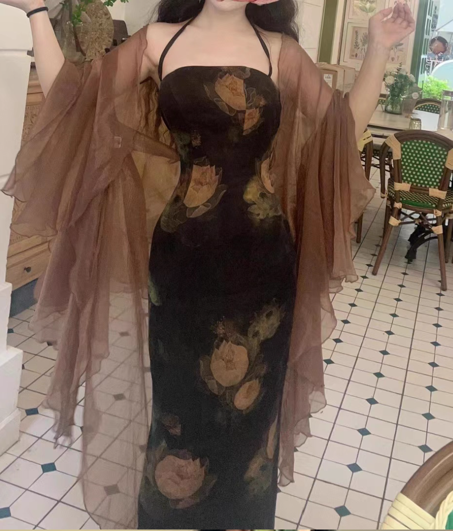 Butterfly Sheer Layered Shawl – Lightweight Flowing Overlay