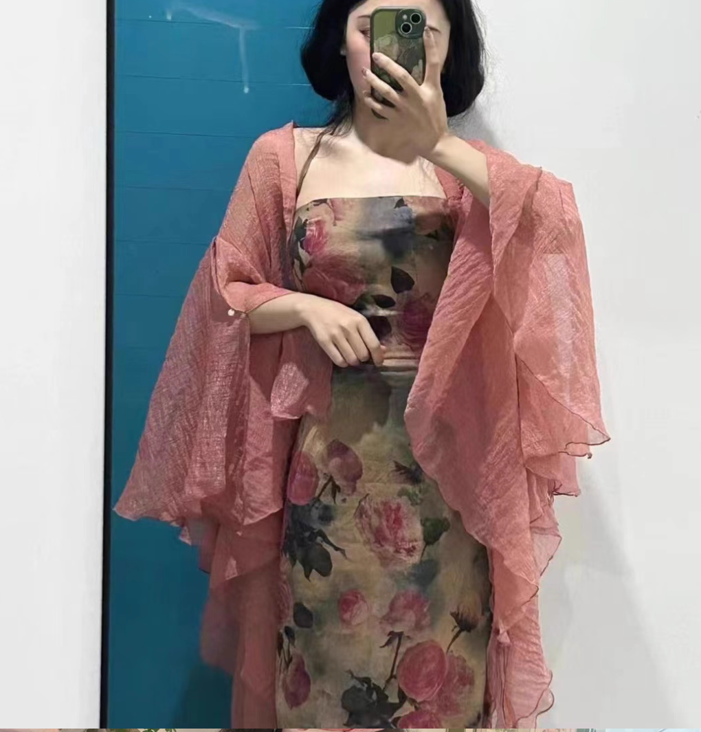 Butterfly Sheer Layered Shawl – Lightweight Flowing Overlay